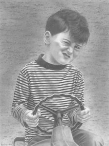 Toy Tractor - Graphite Drawing 13x17